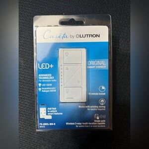 *BRAND NEW* •Lutron Caseta• ORIGINAL WIRELESS SMART DIMMER (PD-6WCL-WH-R)